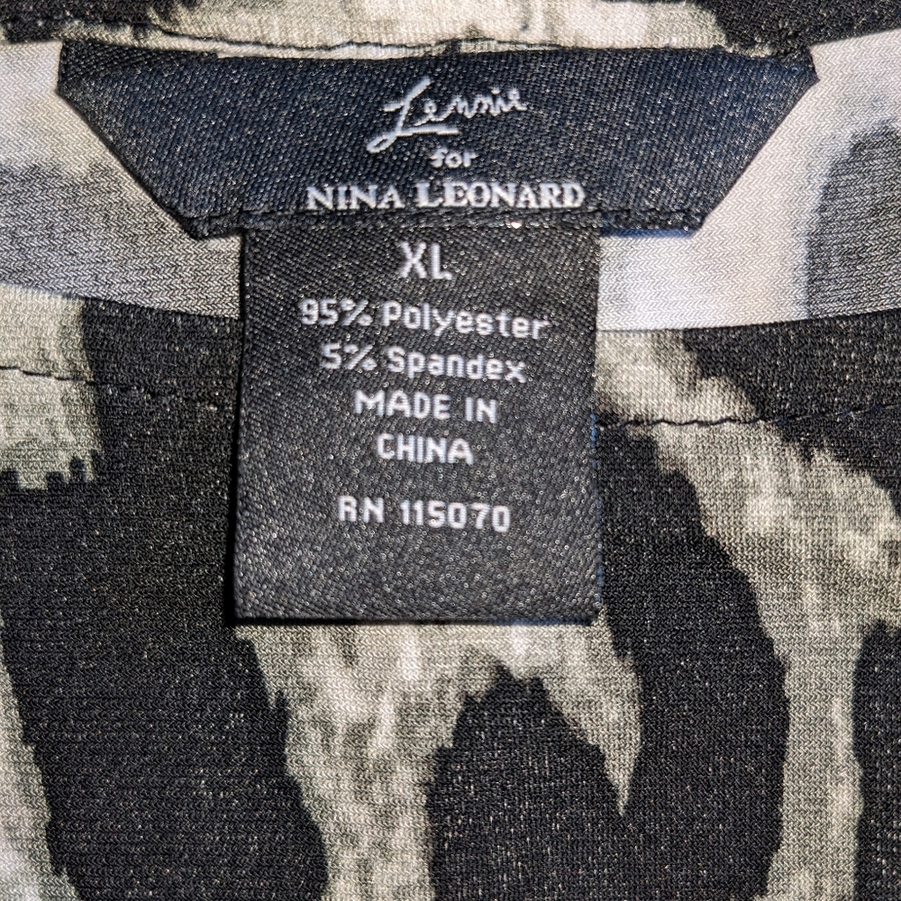 Women's Lennie for Nina Leonard Animal Print Sheath Dress | size XL - Picture 6 of 6